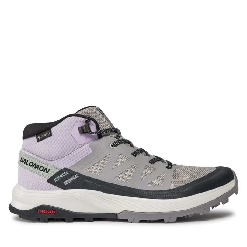 Туристически Salomon Outrise Mid GORE-TEX L47160600 Сив цвят на ниска цена