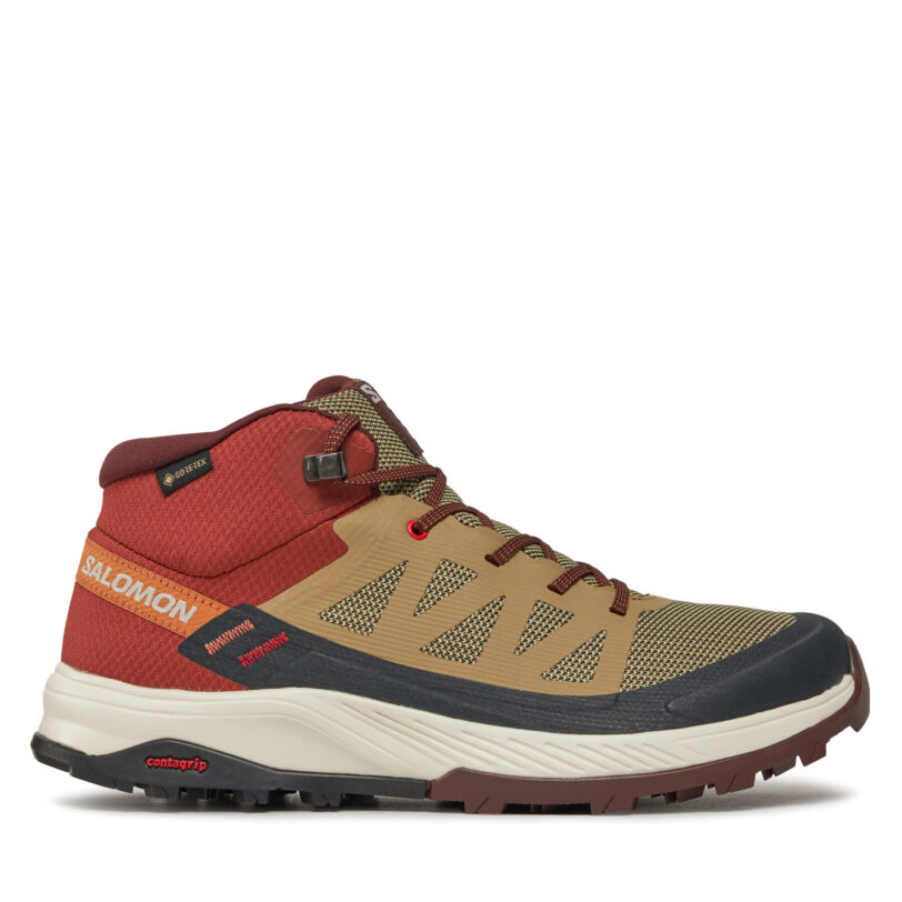Туристически Salomon Outrise Mid Gtx L47143700 Кафяв цвят на ниска цена