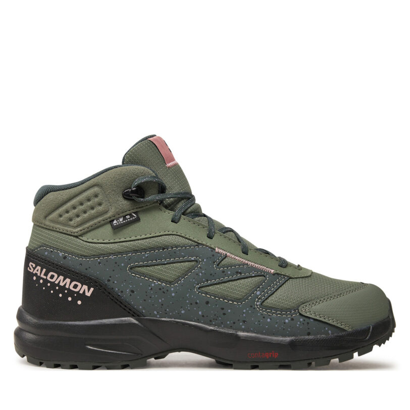 Туристически Salomon Outway Mid Climasalomon™ Waterproof L47561700 Зелен цвят на ниска цена