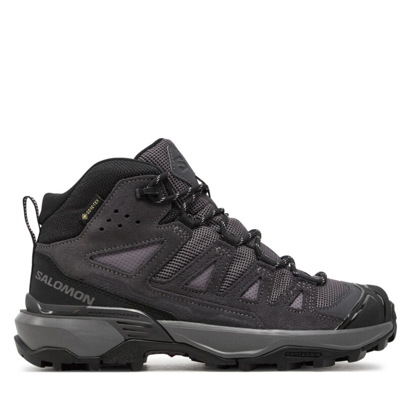 Туристически Salomon X Ultra 360 Leather Mid Gore-Tex L47571100 Сив цвят на ниска цена