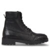 Туристически oбувки Calvin Klein Jeans Combat Mid Laceup Wl Lth YM0YM00847 Черен цвят на ниска цена