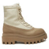 Туристически oбувки Calvin Klein Jeans Flatform Lace Up Boot Padded YW0YW01557 Бежов цвят на ниска цена