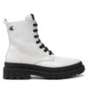 Туристически oбувки Calvin Klein Jeans Lace-Up Bootie V4A5-81031-1453 S Бял цвят на ниска цена