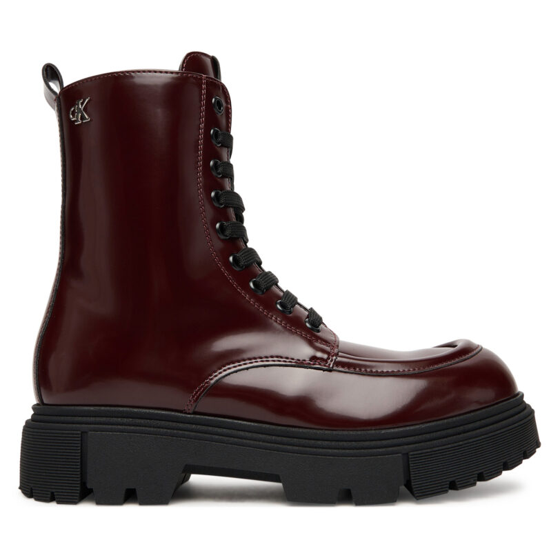Туристически oбувки Calvin Klein Tronchetto Allacciato V4A5-83132-1453 Бордо цвят на ниска цена