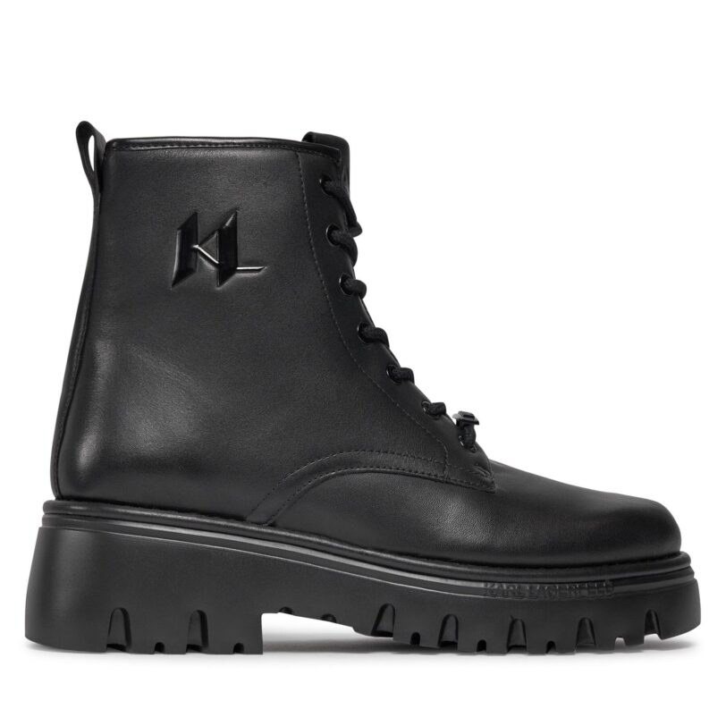 Туристически oбувки KARL LAGERFELD KL15350 Черен цвят на ниска цена