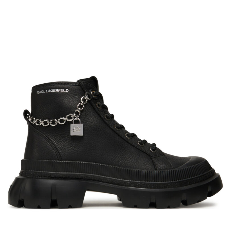 Туристически oбувки KARL LAGERFELD Trekka Max Lock KL43542 Черен цвят на ниска цена