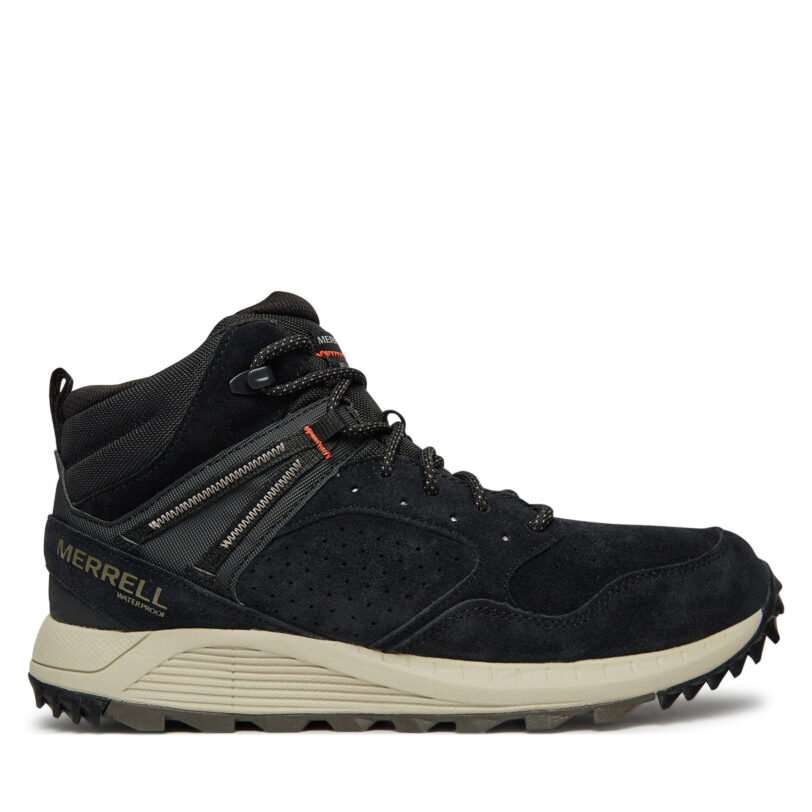 Туристически oбувки Merrell Wildwood Mid Ltr Wp J068027 Черен цвят на ниска цена