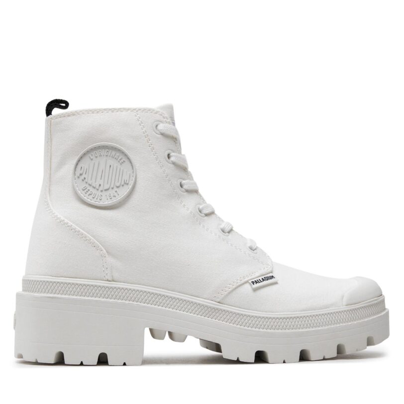 Туристически oбувки Palladium Pallabase Twill 96907-141-M Бял цвят на ниска цена