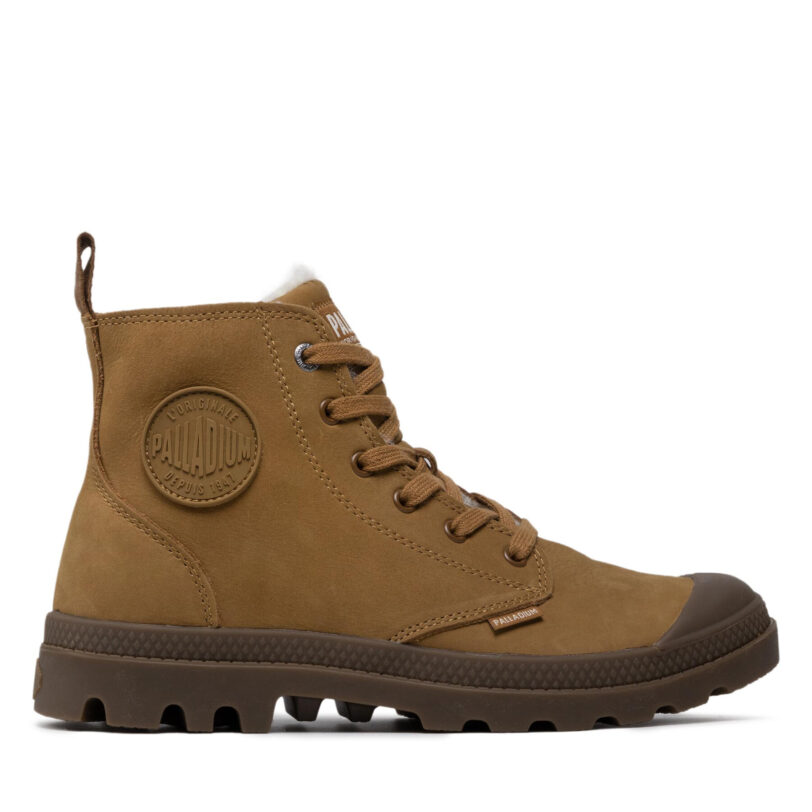 Туристически oбувки Palladium Pampa Hi Z Wl M 05982-257-M Кафяв цвят на ниска цена
