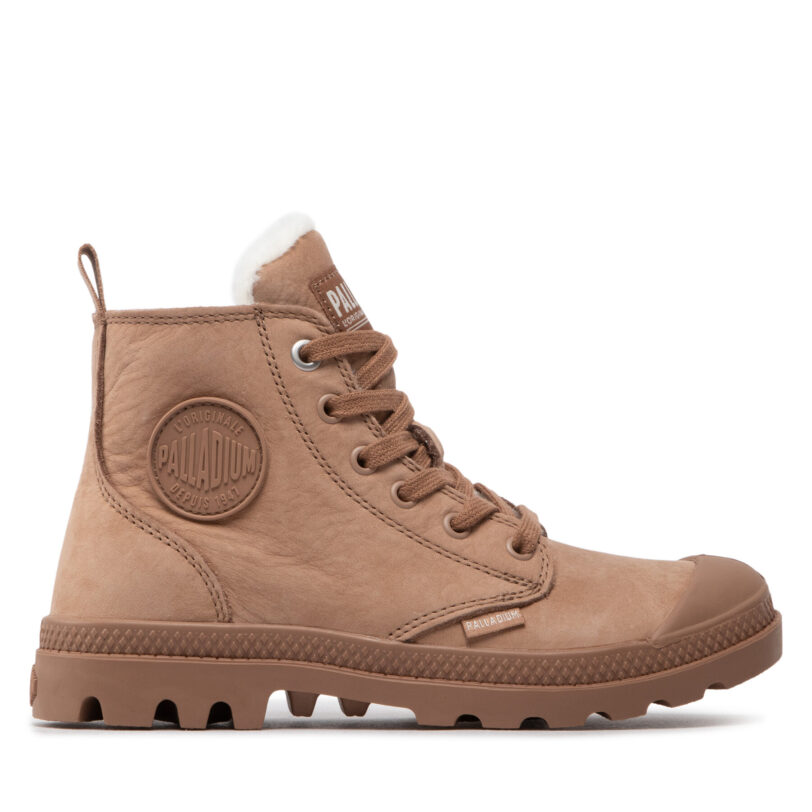 Туристически oбувки Palladium Pampa Hi Zip Wl 95982-254-M Кафяв цвят на ниска цена