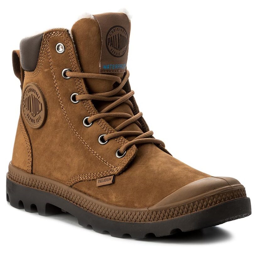 Туристически oбувки Palladium Pampa Sport Cuff WPS 72992-697-M Кафяв цвят на ниска цена