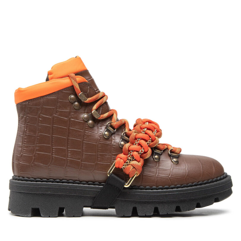 Туристически oбувки Pinko Zenzero Scarpa AI 22-23 BLKS1 1H2134 A07K Кафяв цвят на ниска цена