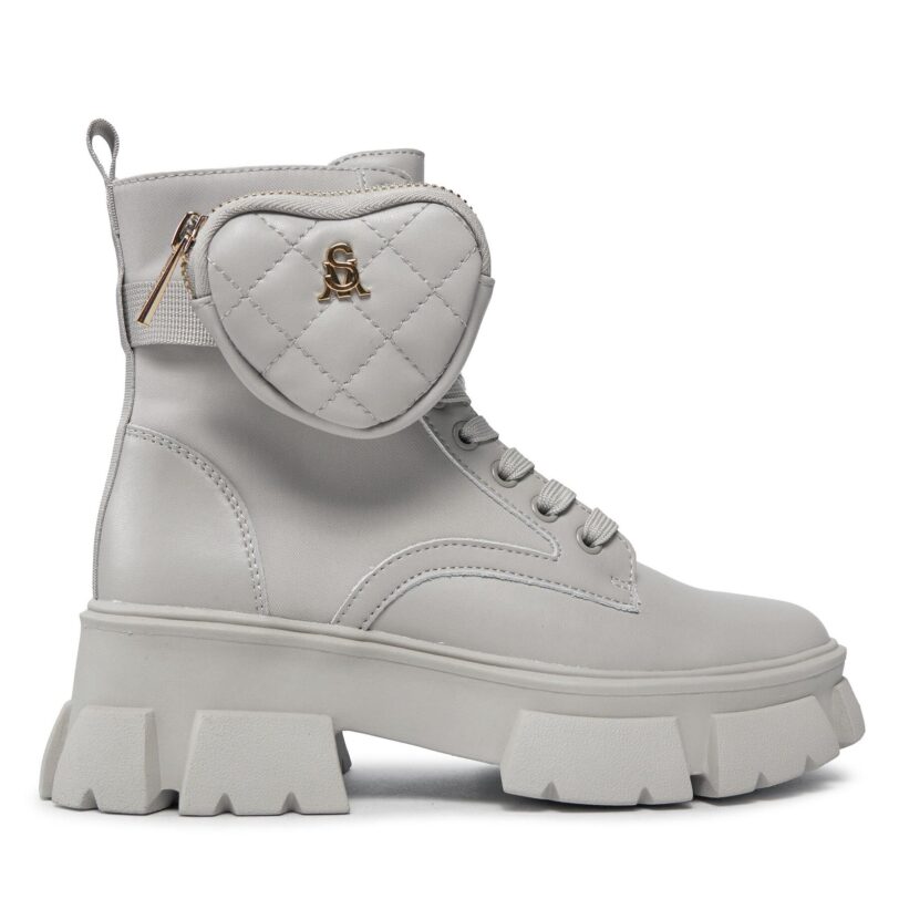 Туристически oбувки Steve Madden Tanker-H Bootie SM19000035 SM19000035-287 Екрю цвят на ниска цена