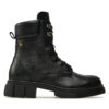 Туристически oбувки Tommy Hilfiger Lace-Up Biker Leather FW0FW08167 Черен цвят на ниска цена