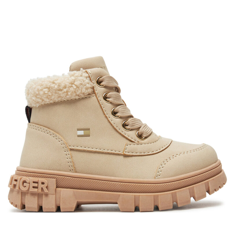 Туристически oбувки Tommy Hilfiger Lace-Up Bootie T1A5-33597-1628 M Бежов цвят на ниска цена