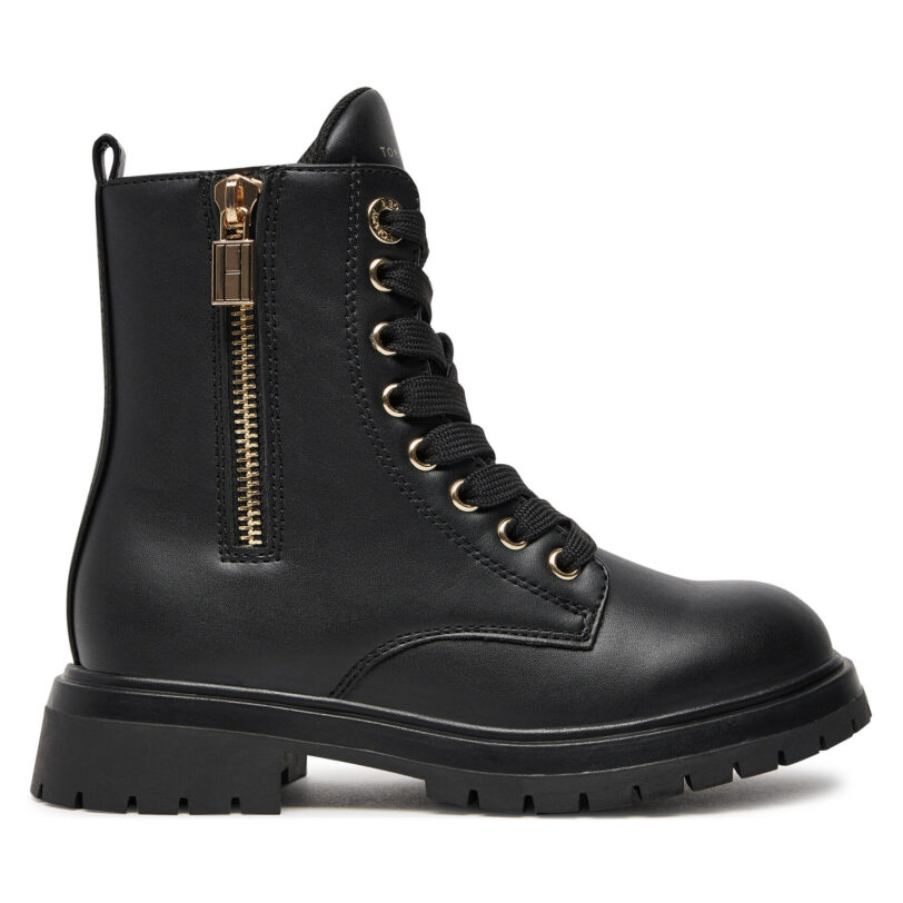 Туристически oбувки Tommy Hilfiger Lace-Up Bootie T3A5-33567-1351 M Черен цвят на ниска цена