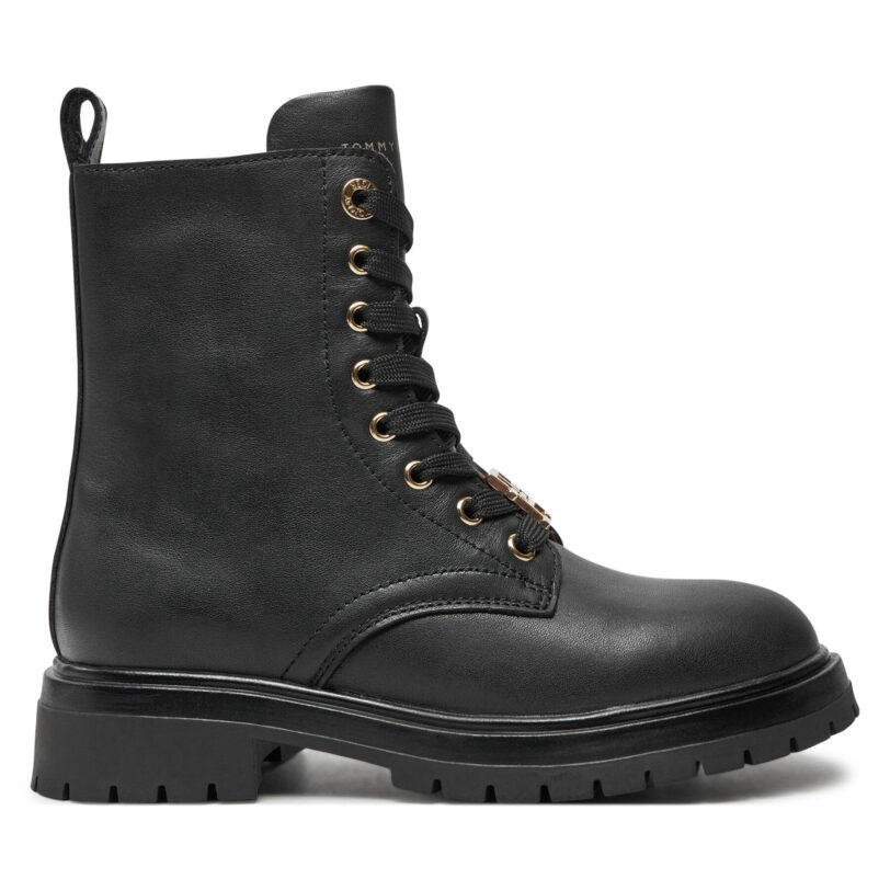 Туристически oбувки Tommy Hilfiger Lace Up Bootie T3A5-33568-0092 M Черен цвят на ниска цена
