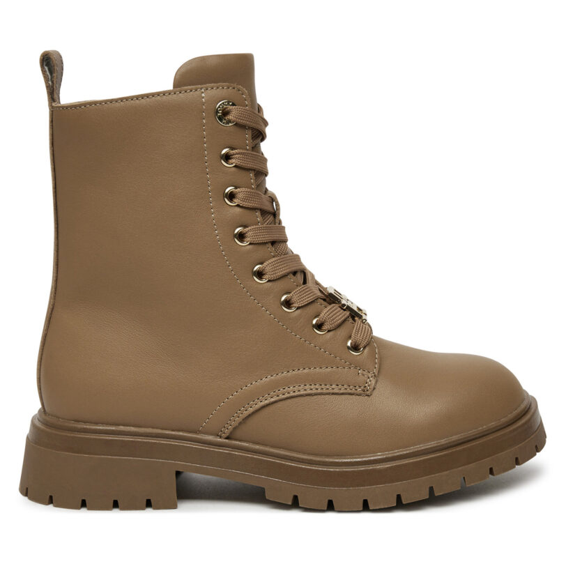 Туристически oбувки Tommy Hilfiger Lace-Up Bootie T3A5-33568-0092 S Кафяв цвят на ниска цена