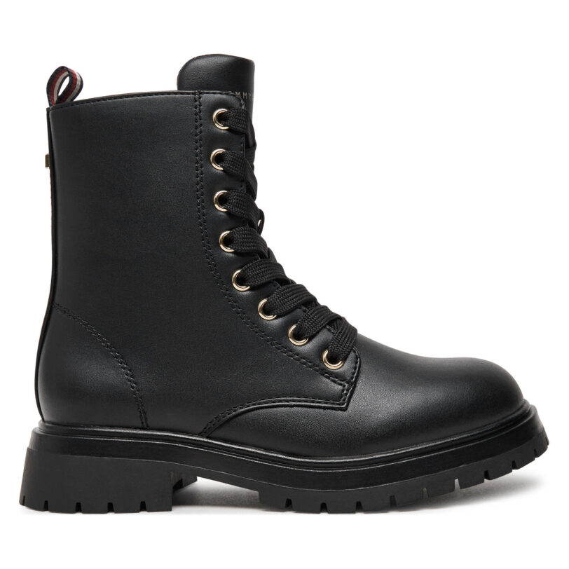 Туристически oбувки Tommy Hilfiger Lace-Up Bootie T3A5-33569-1351 M Черен цвят на ниска цена