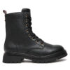 Туристически oбувки Tommy Hilfiger Lace-Up Bootie T3A5-33569-1351 S Черен цвят на ниска цена