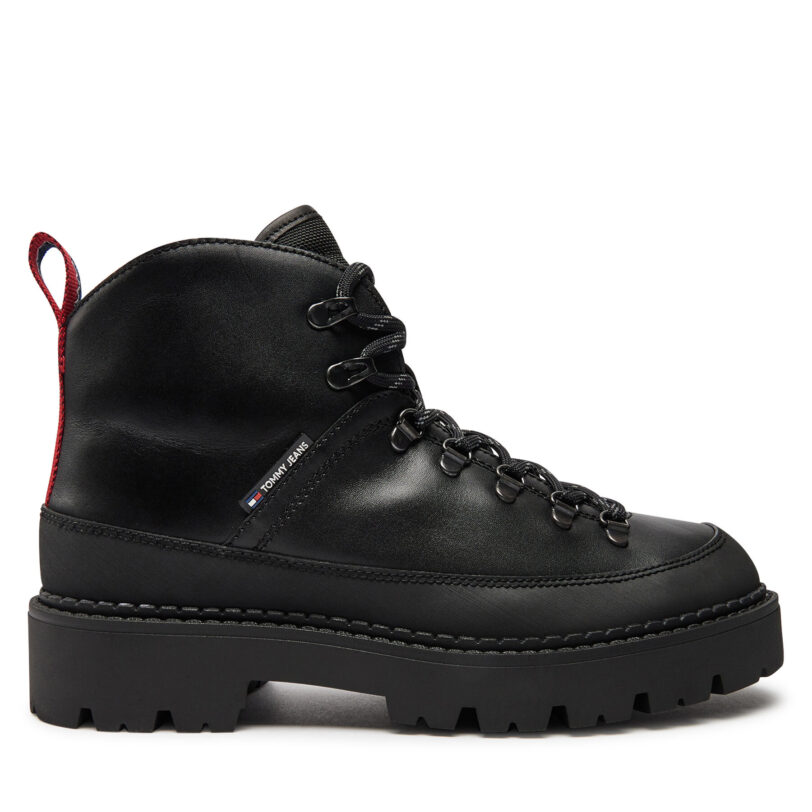 Туристически oбувки Tommy Jeans EM0EM01491 Черен цвят на ниска цена