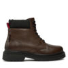 Туристически oбувки Tommy Jeans Tjm Lace Up Boot EM0EM01446 Кафяв цвят на ниска цена