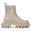 Туристически oбувки Tommy Jeans Tjw Chunky Leather Boot EN0EN02503 Бежов цвят на ниска цена