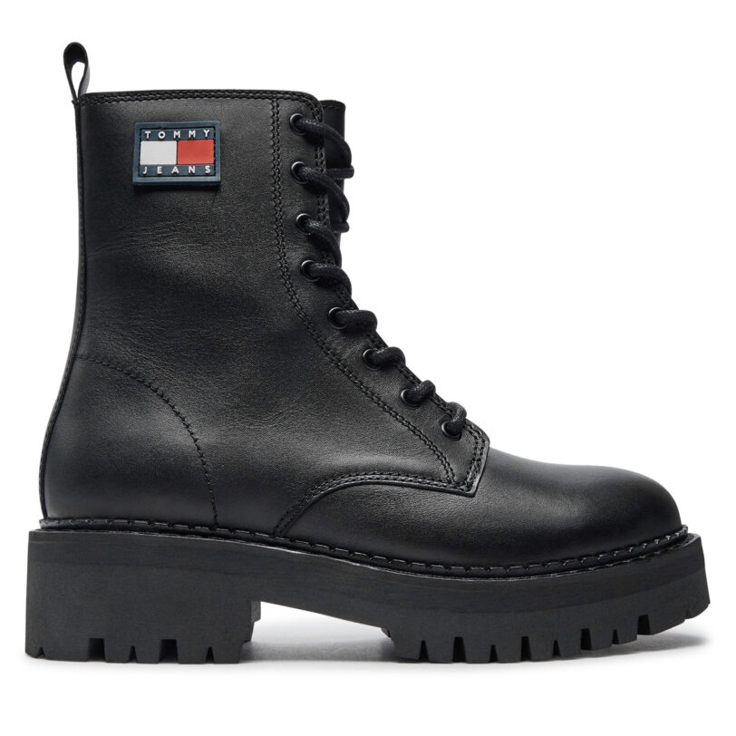 Туристически oбувки Tommy Jeans Urban EN0EN02628 Черен цвят на ниска цена