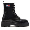 Туристически oбувки Tommy Jeans Urban Tommy Jeans Lace Up Boot EN0EN01995 Черен цвят на ниска цена