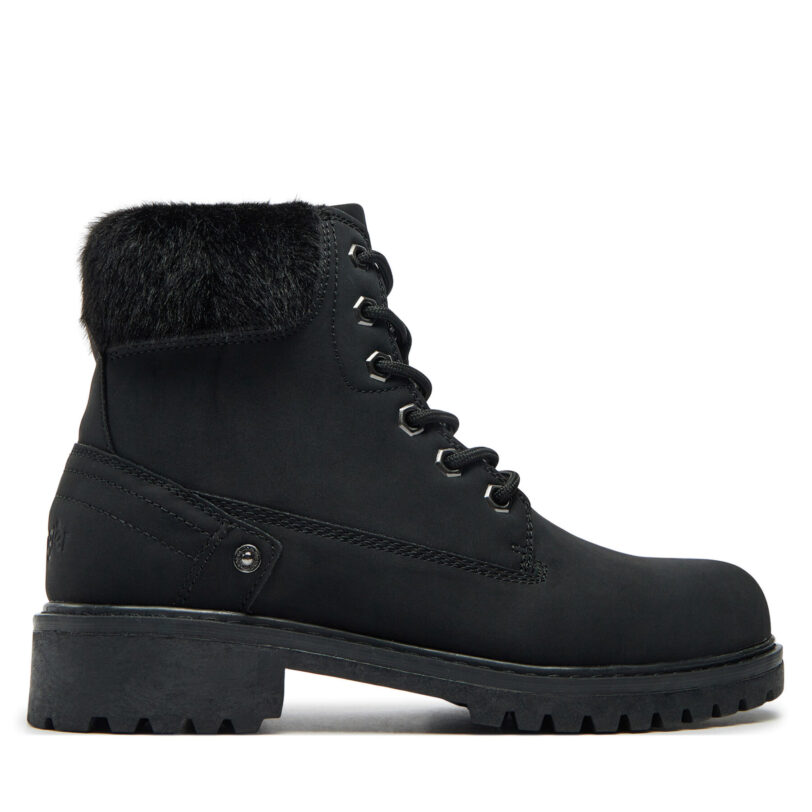 Туристически oбувки Wrangler Fur Women High 20243069 Черен цвят на ниска цена