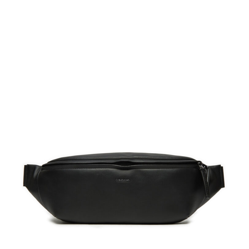 Чанта за кръст Calvin Klein Ck Refined Waistbag K50K512788 Черен цвят на ниска цена