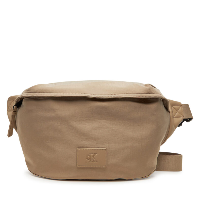 Чанта за кръст Calvin Klein Jeans Metro Oversized Waistbag Ny LV04G3088G Бежов цвят на ниска цена
