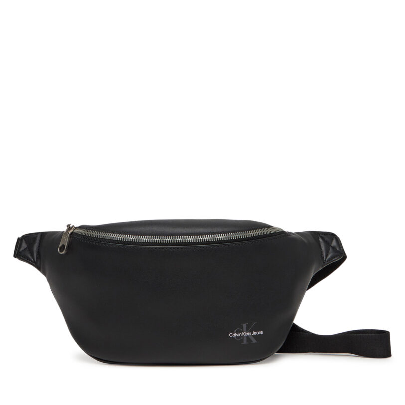 Чанта за кръст Calvin Klein Jeans Mono Logo Waistbag 38 LV04G3012G Черен цвят на ниска цена