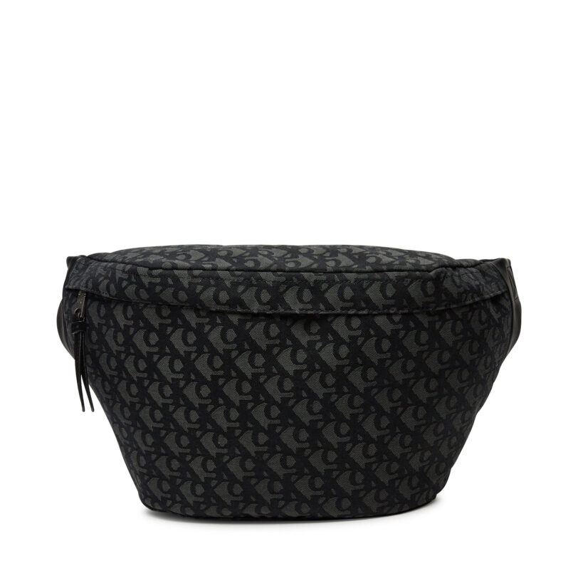Чанта за кръст Calvin Klein Jeans Unstrctrd Mngrm Ovrs LV04G3098G Черен цвят на ниска цена