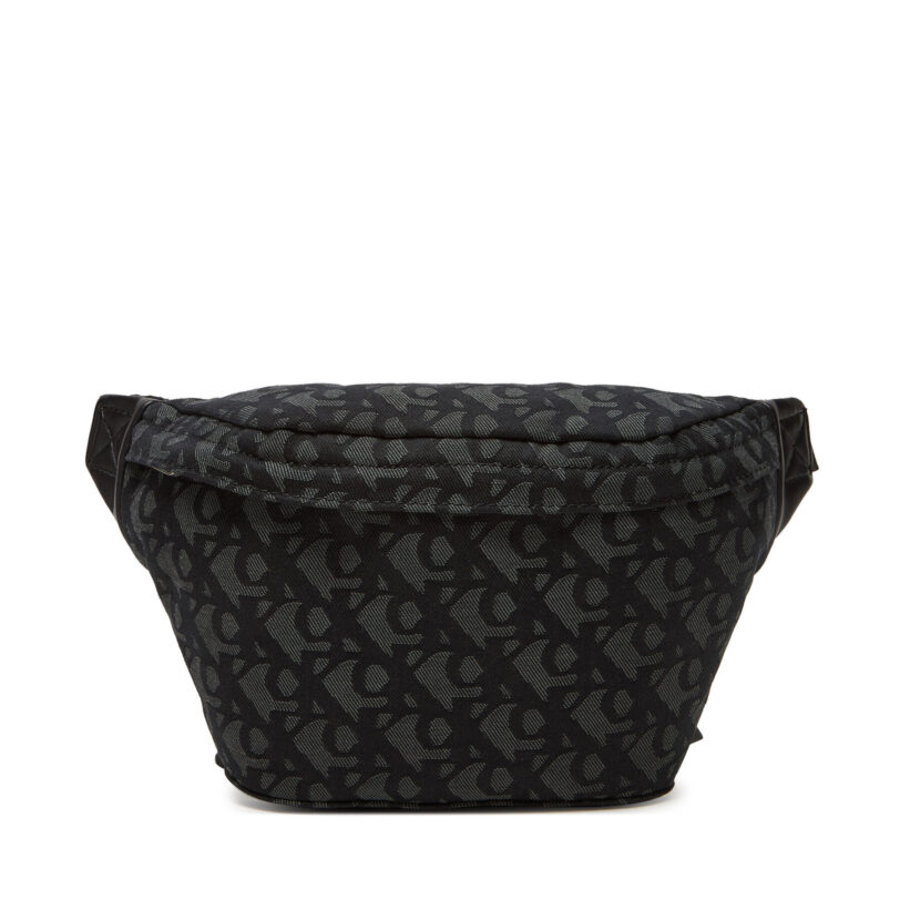 Чанта за кръст Calvin Klein Jeans Unstructured Monogram Waistbag LV04G3177G Черен цвят на ниска цена