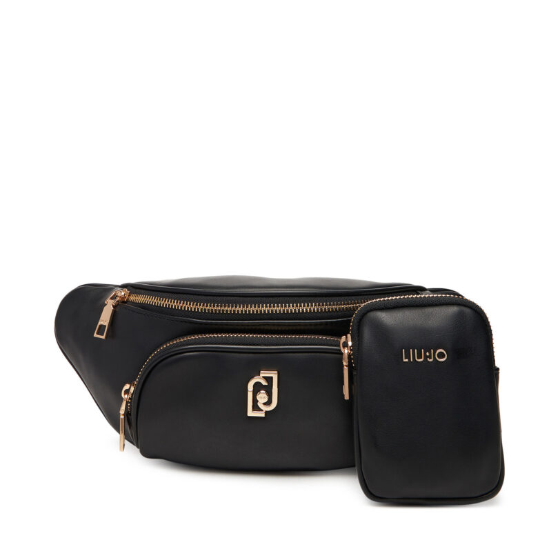 Чанта за кръст Liu Jo M Bumbag AF5178 E0077 Черен цвят на ниска цена