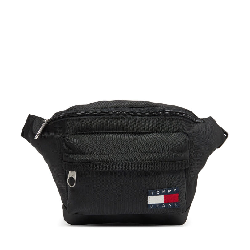 Чанта за кръст Tommy Jeans Tjm Ess Daily Bumbag AM0AM13390 Черен цвят на ниска цена