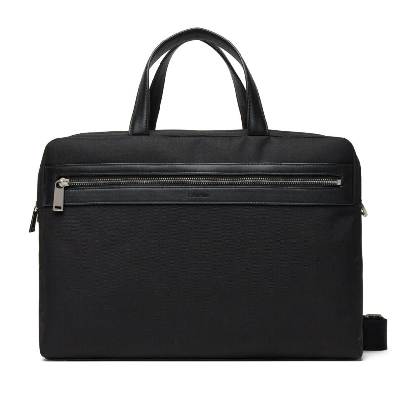Чанта за лаптоп Calvin Klein Contrast Commuter Bag LV04D3032G Черен цвят на ниска цена