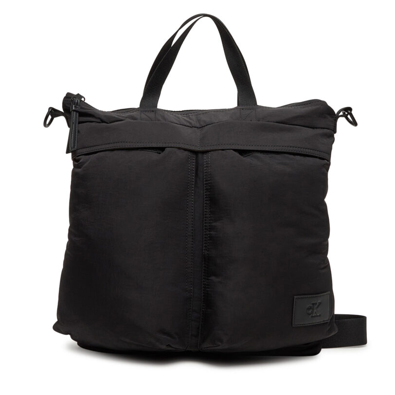 Чанта за лаптоп Calvin Klein Jeans Metro Nylon Helmet Bag LV04G3130G Черен цвят на ниска цена