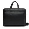 Чанта за лаптоп Calvin Klein Micro Pebble Slim Briefcase 36 LV04D3012G Черен цвят на ниска цена