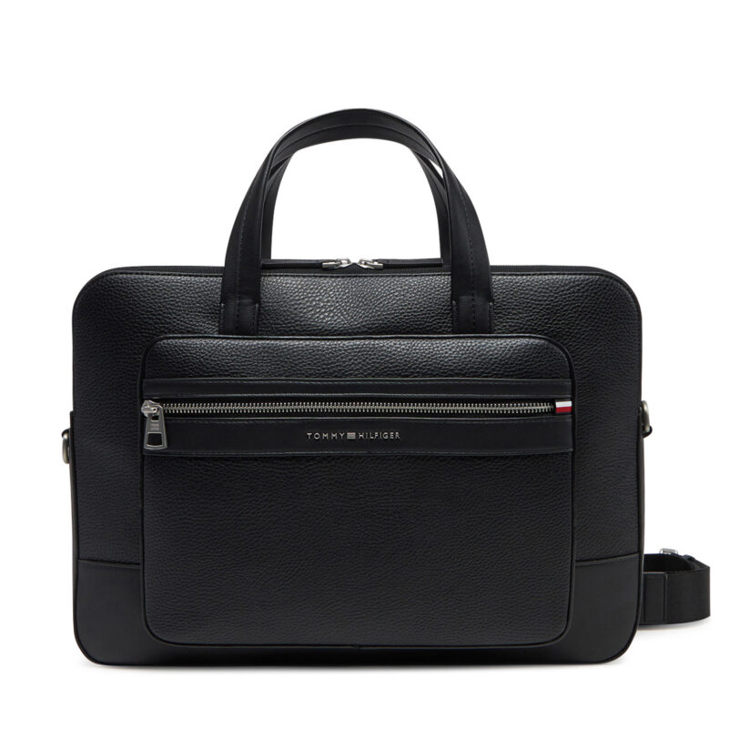 Чанта за лаптоп Tommy Hilfiger Th Central Computer Bag AM0AM13203 Черен цвят на ниска цена