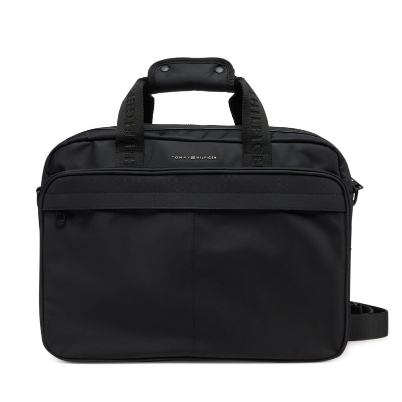 Чанта за лаптоп Tommy Hilfiger Th Repreve Computer Bag AM0AM13186 Черен цвят на ниска цена