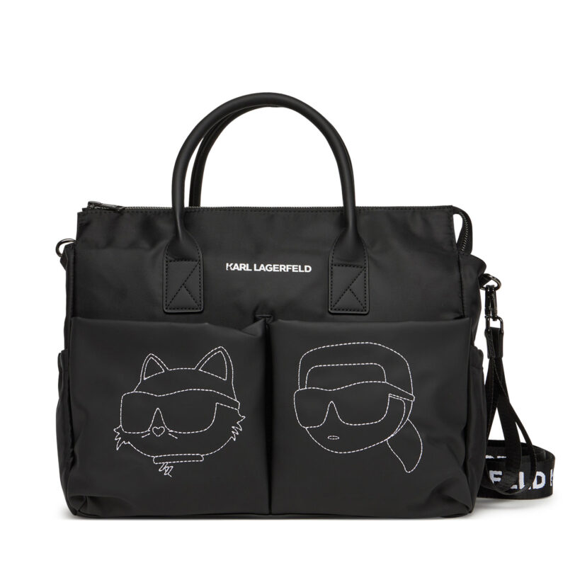 Чанта за преповиване Karl Lagerfeld Kids Z30558 Черен цвят на ниска цена