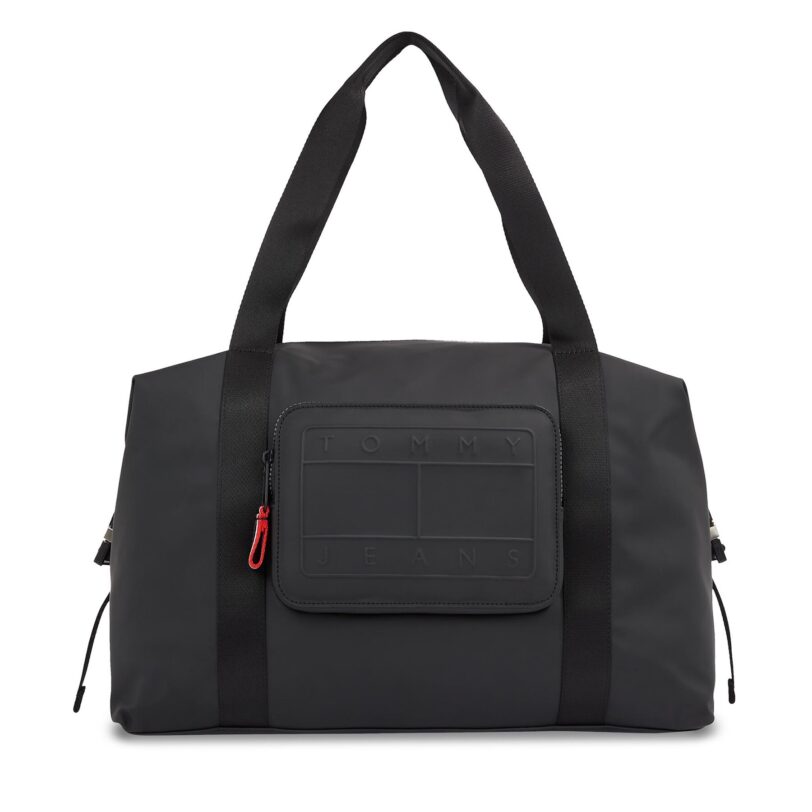 Чанта за уикенд Tommy Jeans Tjm Street Trek Duffle AM0AM12345 Черен цвят на ниска цена