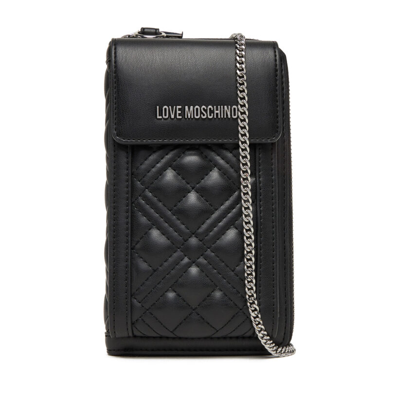 Чантичка за телефон LOVE MOSCHINO JC5682PP1NLA000B Черен цвят на ниска цена