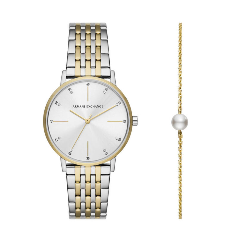 Часовник Armani Exchange AX7156SET Сребрист цвят на ниска цена