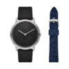 Часовник Armani Exchange Dale AX7168SET Черен цвят на ниска цена