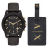 Часовник Armani Exchange Outerbanks AX7105 Черен цвят на ниска цена