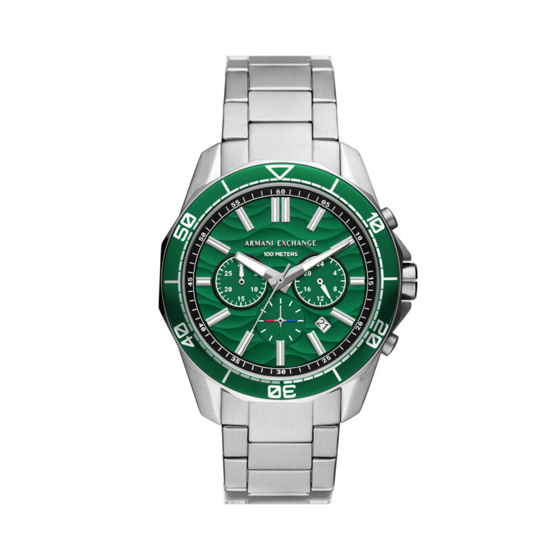 Часовник Armani Exchange Spencer AX1957 Зелен цвят на ниска цена