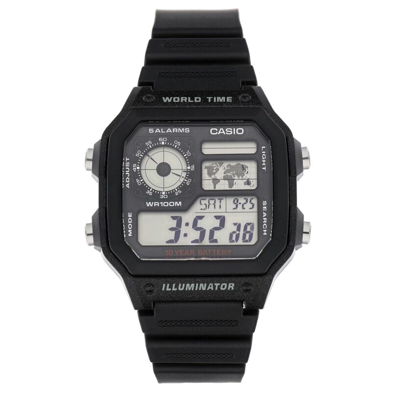 Часовник Casio AE-1200WH-1AVEF Черен цвят на ниска цена